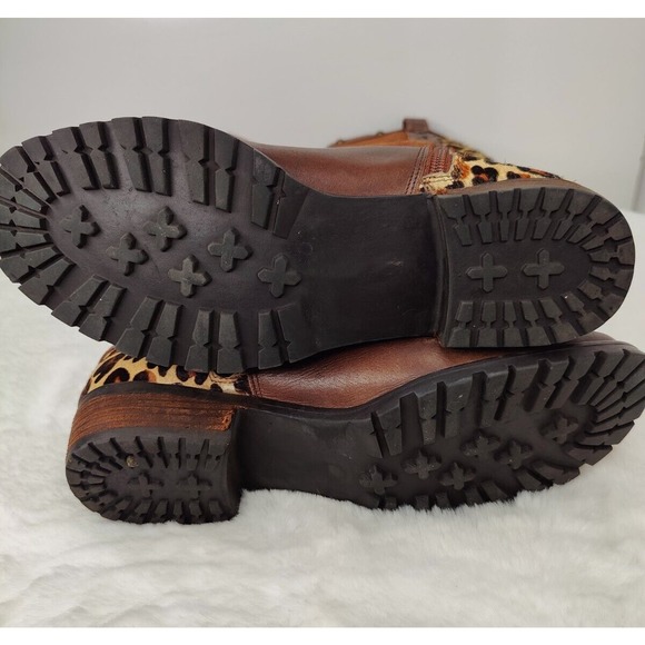 Steve Madden Brown and Leopard Ankle Boots - Picture 6 of 9